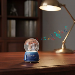 Mey İthalat® Pilli Işıklı Müzikli Kar Küresi–El Ele Sevgili Figürlü Eğlenceli Masaüstü Biblo, LED Aydınlatmalı Dekoratif Hediyelik Kar Küresi