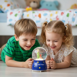 Mey İthalat® Pilli Işıklı Müzikli Kar Küresi–Le Petit Küçük Prens Figürlü Eğlenceli Masaüstü Biblo, LED Aydınlatmalı Dekoratif Hediyelik Kar Küresi