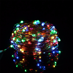 Mey İthalat®  Pilli Renkli Peri Led Işık Dekoratif Aydınlatma 5 Metre RGB Led