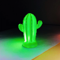 Mey İthalat®  Pilli Silikon Led Işıklı Sevimli Kaktüs Gece ası Aydınlatması