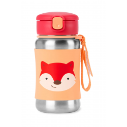 Mey İthalat® Pipetli Paslanmaz Çelik Suluk 350 ml Tilki