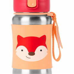 Mey İthalat® Pipetli Paslanmaz Çelik Suluk 350 ml Tilki