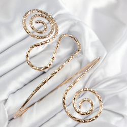 Mey İthalat® Pirinç Etnik Model Gold Renk Pazu Bileklik