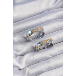 Mey İthalat® Pirinç Gold Gümüş Renkli Halka Küpe