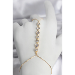 Mey İthalat® Pirinç Gold Renk Sıralı Zirkon Taşlı Kadın Şahmeran