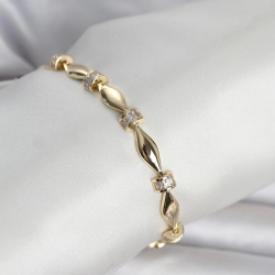 Mey İthalat® Pirinç Gold Renk Sütun Model Kadın Bileklik