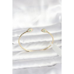 Mey İthalat® Pirinç Gold Renk Yılan Model Bileklik