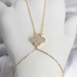 Mey İthalat® Pirinç Gold Renk Yonca Model Kadın Şahmeran