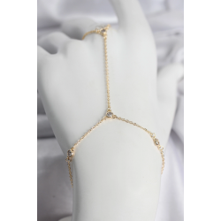 Mey İthalat® Pirinç Gold Renk Zirkon Taşlı Kadın Şahmeran