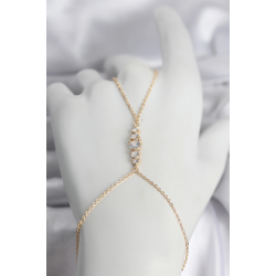 Mey İthalat® Pirinç Gold Renk Zirkon Taşlı Kadın Şahmeran