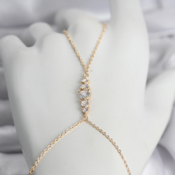 Mey İthalat® Pirinç Gold Renk Zirkon Taşlı Kadın Şahmeran