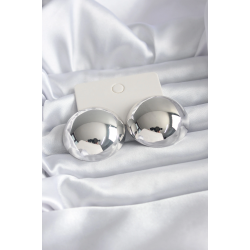 Mey İthalat® Pirinç Gümüş Renk Kadın Küpe