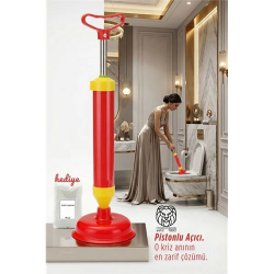 Mey İthalat® Pistonlu Lüks Klozet Açma Pompası ve Profesyonel Lavabo Gider Açıcı Set 717213