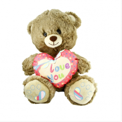 Mey İthalat® PJH2324 PELUŞ 30CM LOVE YOU KALPLİ AYI -VRD