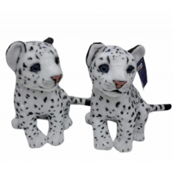Mey İthalat® PL50135 25 CM OTURAN KÜÇÜK BEYAZ LEOPAR-HLY