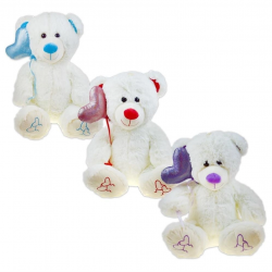 Mey İthalat® PL62486 30 CM KALPLİ BALONLU AYI -HLY