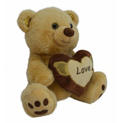 Mey İthalat® PL62908 40 CM MELEK KALPLİ AYI-HLY