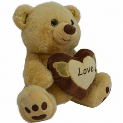 Mey İthalat® PL62908 40 CM MELEK KALPLİ AYI-HLY