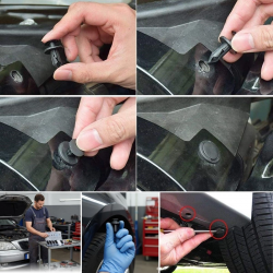 Mey İthalat® Plastik Bağlantı Elemanları Seti 100 Parça – Oto Kaplama Klipsi, Tampon ve Trim Sabitleme Perçinleri, Çok Amaçlı Klips Seti