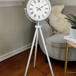 Mey İthalat® Platin Classic White Roma Tripod Ayaklı Saat