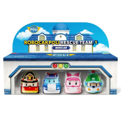 Mey İthalat® POLI MRT-760 Robocar Poli  Kasabanın Kurtarma Araçları 4lü Set
