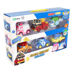 Mey İthalat® POLI ZR-914 Robocar Poli Gogo Rescue Deluxe 6 Lı Set -