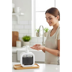 Mey İthalat® Pompalı Dispenser Sabunluk – Şeffaf Gövde, Modern Tasarım | Sıvı Sabun, Şampuan, Losyon İçin 722268