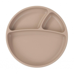 Mey İthalat®   Porsiyon Vakum Tabanlı Silikon Tabak Bubble Beige