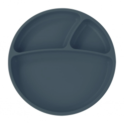 Mey İthalat®   Porsiyon Vakum Tabanlı Silikon Tabak Deep Blue