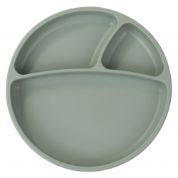 Mey İthalat®   Porsiyon Vakum Tabanlı Silikon Tabak River Green