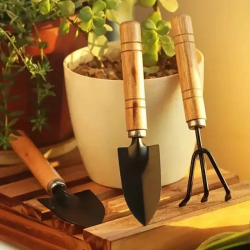 Mey İthalat® Portatif Mini Kazma, Kürek ve Tırmık Seti