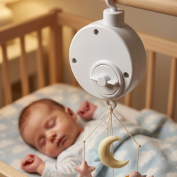 Mey İthalat® Pratik Bebek Uyutucu Müzikli Mekanik Müzik Kutusu Asılabilir Bebek Aksesuarı