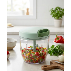 Mey İthalat® Pratik İpli Mutfak Doğrayıcısı Sebze Soğan Sarımsak Doğrayıcı