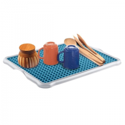 Mey İthalat® Pratik Lavabo Tezgah Üstü Bulaşık Kurutmalığı Süzmatik 22x40 cm