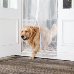 Mey İthalat®  Pratik Manyetik Mıknatıslı Beyaz Kapı Pencere Sinekliği Tülü 90 x 210 cm