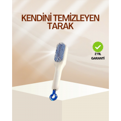Mey İthalat® Pratik Mekanizmalı Saç Tarağı – Kendi Kendini Temizler, Taşınabilir