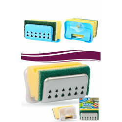 Mey İthalat®  Pratik Mutfak Lavabo Vantuzlu Bulaşık Süngeri Askısı Aparatı