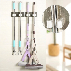 Mey İthalat®  Pratik Organizer 4lü Yapışkanlı Fırça Paspas Mop Fırça Sabitleyici Ergonomik Alet Aparatı