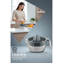Mey İthalat® Premium 600 ml Büyük Hazneli Manuel Limon ve Portakal Sıkacağı 718216
