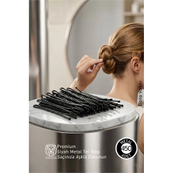 Mey İthalat® Premium Siyah Metal Tel Toka – 450 Adet Profesyonel Set