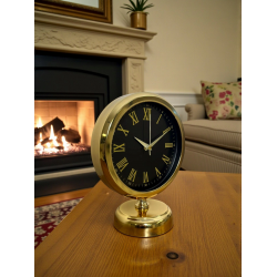 Mey İthalat® Prestige Gold Roma 25 x 20 Cm Metal Masa Saati