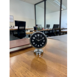 Mey İthalat® Prestige Krom 25 x 20 Cm Metal Masa Saati