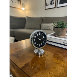 Mey İthalat® Prestige Krom 25 x 20 Cm Metal Masa Saati