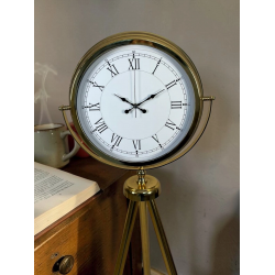 Mey İthalat® Prestige Roma Gold Tripod Ayaklı Saat