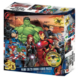 Mey İthalat® Prime 3D Çift Taraflı Puzzle 200 Parça
