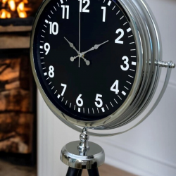 Mey İthalat® Prime Krom Tripod Ayaklı Saat