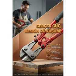Mey İthalat® Pro-Cut 350mm (14") Profesyonel Çelik Cıvata, Zincir ve İnşaat Demiri Kesici Makas 723155