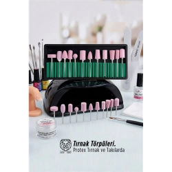 Mey İthalat® Professional 12 Parça Protez Jel Tırnak Manikür Pedikür Freze Ucu Seti 722927