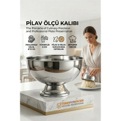 Mey İthalat® Profesyonel 13 Cm Çapında Pilav Kalıbı - Helva Kalıbı 304 Paslanmaz Çelik  723024