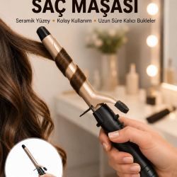 Mey İthalat® Profesyonel 25 mm Saç Maşası Kalın Bukle Etkili Yeni Nesil
